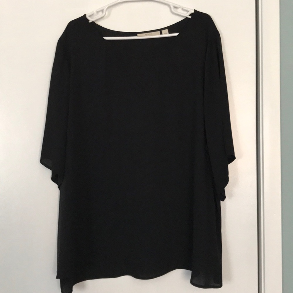 Sejour Black Wide Sleeve Blouse
